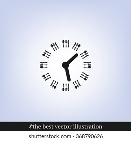 fork spoon knife clock