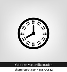 fork spoon knife clock
