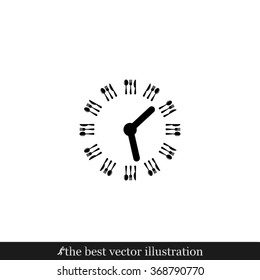 fork spoon knife clock