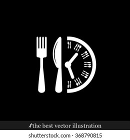 fork spoon knife clock