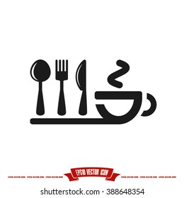 fork spoon knife cup icon vector illustration eps10.