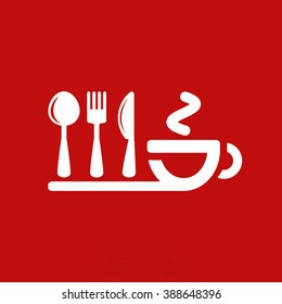 fork spoon knife cup icon vector illustration eps10.