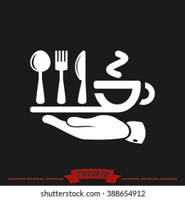 fork spoon knife cup icon