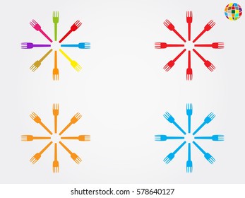 fork, spoon, knife, cutlery, icon, vector illustration eps10