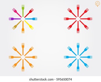 fork, spoon, knife, cutlery, icon, vector illustration eps10
