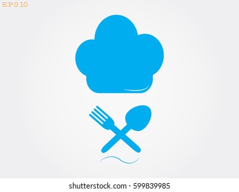 fork, spoon, knife, cutlery, icon, vector illustration eps10