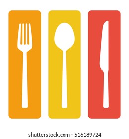 Fork spoon and knife cutlery set vector