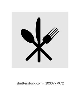 Fork, spoon and knife icon