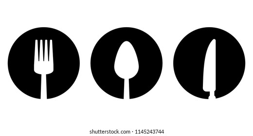 Fork, spoon, knife icon
