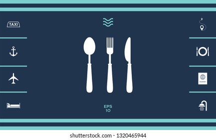 Fork, spoon, knife icon