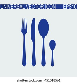 Fork spoon knife icon.