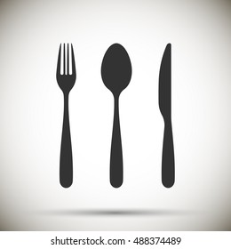 Fork Spoon Knife Icon Stock Vector (Royalty Free) 488374489 | Shutterstock