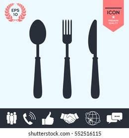 Fork, spoon, knife icon