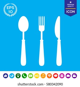 Fork, spoon, knife icon
