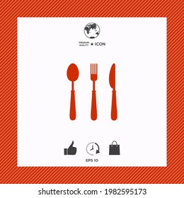 Fork, spoon, knife icon. Elements for your design