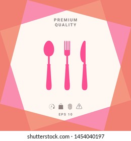 Fork, spoon, knife icon. Graphic elements for your design