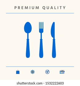 Fork, spoon, knife icon. Graphic elements for your design