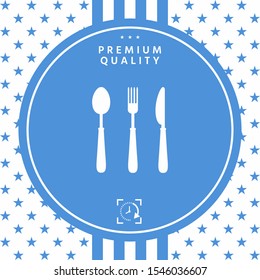 Fork, spoon, knife icon. Graphic elements for your design