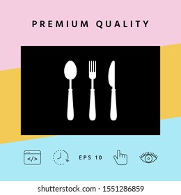 Fork, spoon, knife icon. Graphic elements for your design