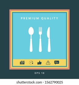 Fork, spoon, knife icon. Graphic elements for your design
