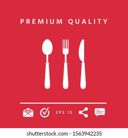Fork, spoon, knife icon. Graphic elements for your design