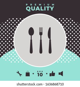 Fork, spoon, knife icon. Graphic elements for your design