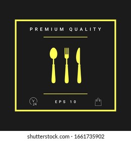 Fork, spoon, knife icon. Graphic elements for your design