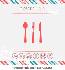 Fork, spoon, knife icon. Graphic elements for your design