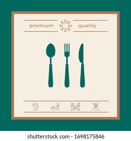 Fork, spoon, knife icon. Graphic elements for your design