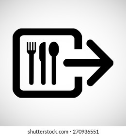 fork spoon knife icon great for any use. Vector EPS10.