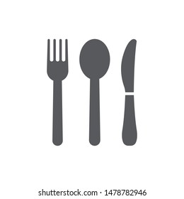 Fork, Spoon, and Knife icon isolated on white background. Restaurant symbol modern, simple, vector, icon for website design, mobile app, ui. Vector Illustration