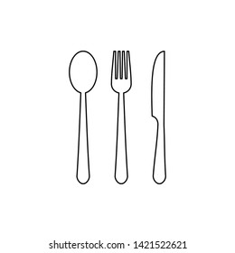 Fork, Spoon, and Knife icon. Restaurant icon. food icon. eat
