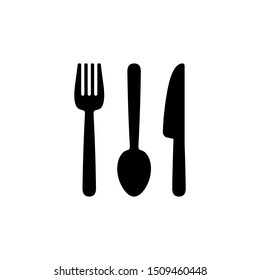 Fork Spoon Knife Icon Symbol Vector Stock Vector (Royalty Free) 1509460448