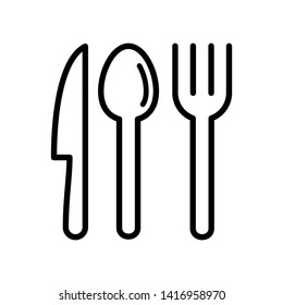 Fork spoon knife icon vector