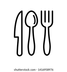 Fork Spoon Knife Icon Vector Stock Vector (Royalty Free) 1416958976 ...