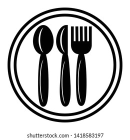 Fork spoon knife icon vector design template