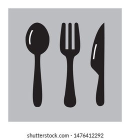 fork, spoon and knife icon vector illustration