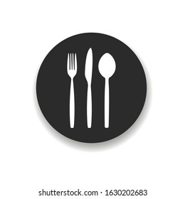 fork, spoon, knife icon vector symbol design restaurant