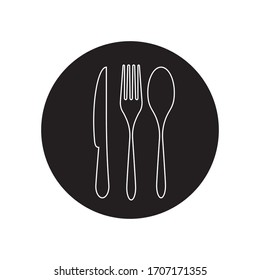 Fork Spoon Knife icon vector illustration template design