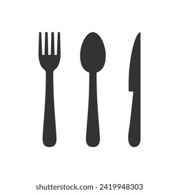 Fork spoon knife icon. Fork, spoon, and knife icon vector. Tableware icon simple sign. Fork, Spoon, and Knife design illustration, similar design