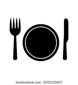 Fork, spoon and knife icon vector. Restaurant illustration sign. Dinner symbol or logo.