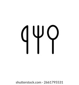  Vector de icono de cuchillo de cuchara de tenedor