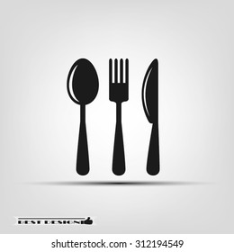 Fork Spoon Knife Icon Vector