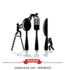 Fork Spoon Knife Icon Vector