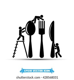 Fork spoon knife icon vector illustration