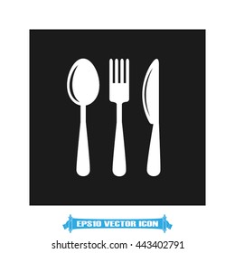 Fork Spoon Knife icon vector illustration eps10.