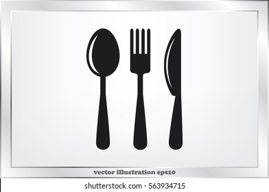 Fork Spoon Knife icon vector illustration eps10.