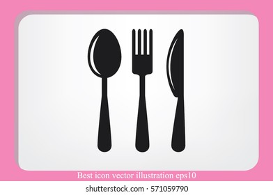 Fork Spoon Knife icon vector illustration.