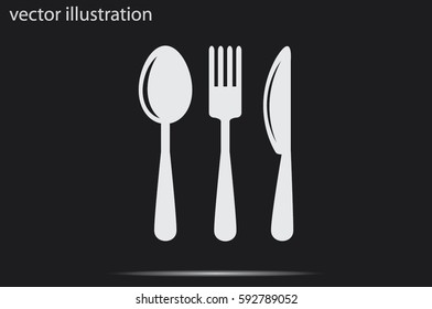 Fork Spoon Knife icon vector illustration.