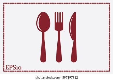 Fork Spoon Knife icon vector illustration eps10.